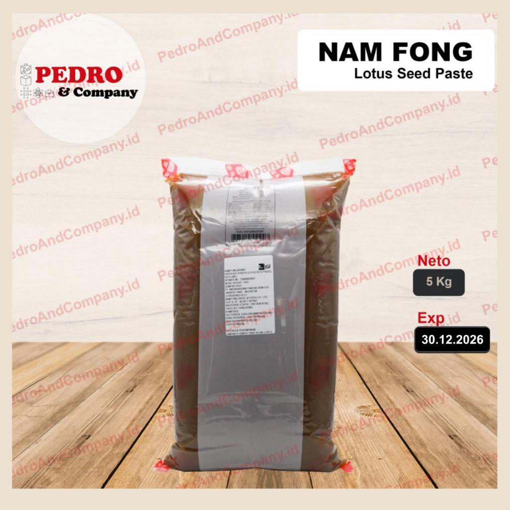Nam fong lotus seed paste 5KG - RED label filling moon cake kue bulan isian kue roti mooncake