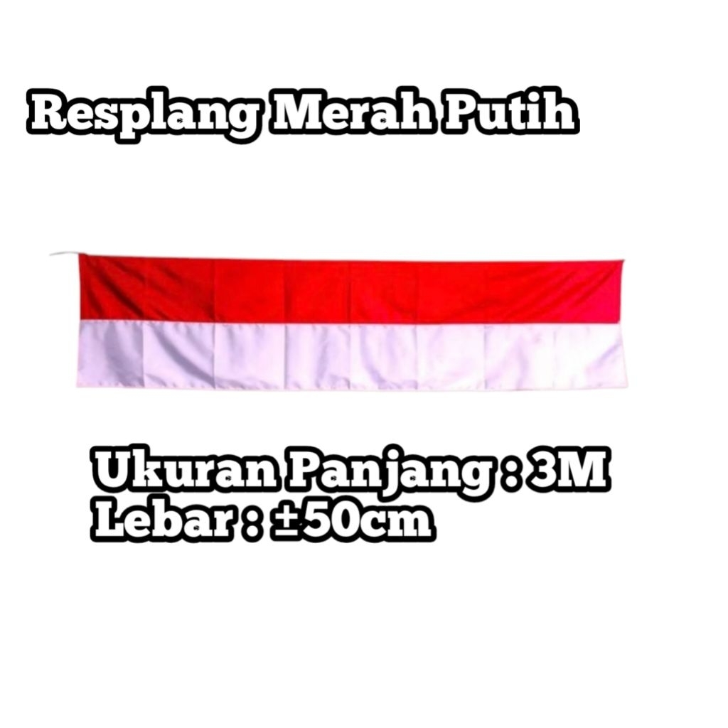 Bendera Resplang Merah Putih Panjang 3M / Bendera Lespang Merah Putih / Bendera Risplang Merah Putih