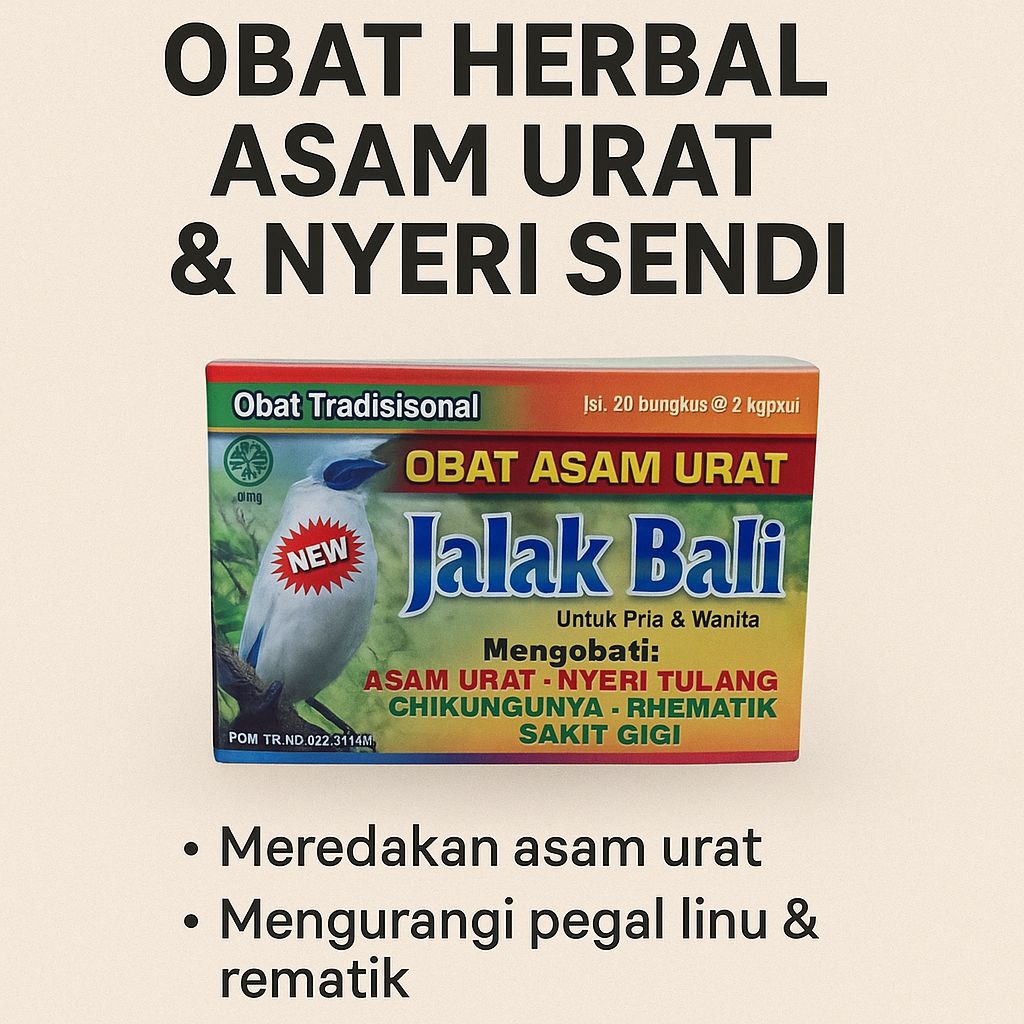 Jalak Bali Kapsul Obat Asam Urat Asli Original Isi 20 Sachet