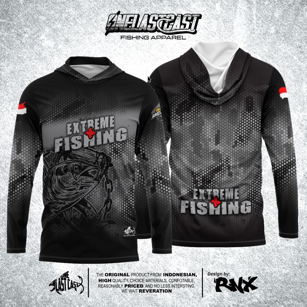 ONELASTCAST JERSEY MANCING MODEL KUPLUK/HOODIE EXTREME FISHING FULLPRINT BISA CUSTOM NAMA