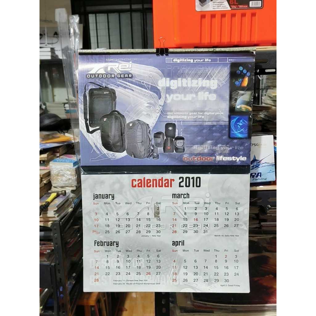 KOLEKSI LANGKA KALENDER JADUL KALENDER TAHUN 2010 REI OUTDOOR GEAR