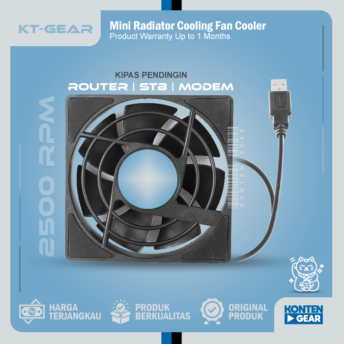 Mini Radiator Cooling USB Fan Cooler for Wi-Fi Router / Modem / STB / TV Box  Kipas Pendingin