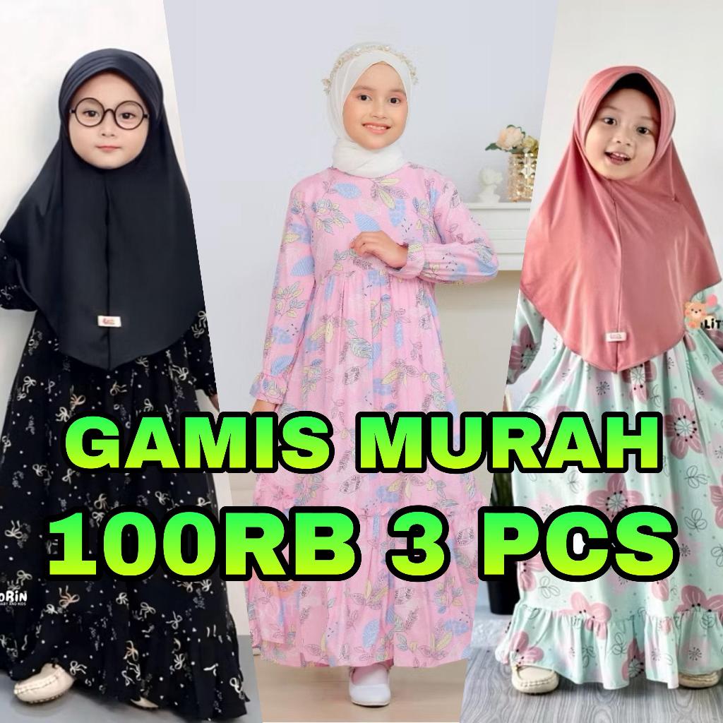Gamis Anak 100RB Dapat 3 Pcs Murah Meriah Banting Harga Termurah Dress Anak Terbaru Gamis Kekinian