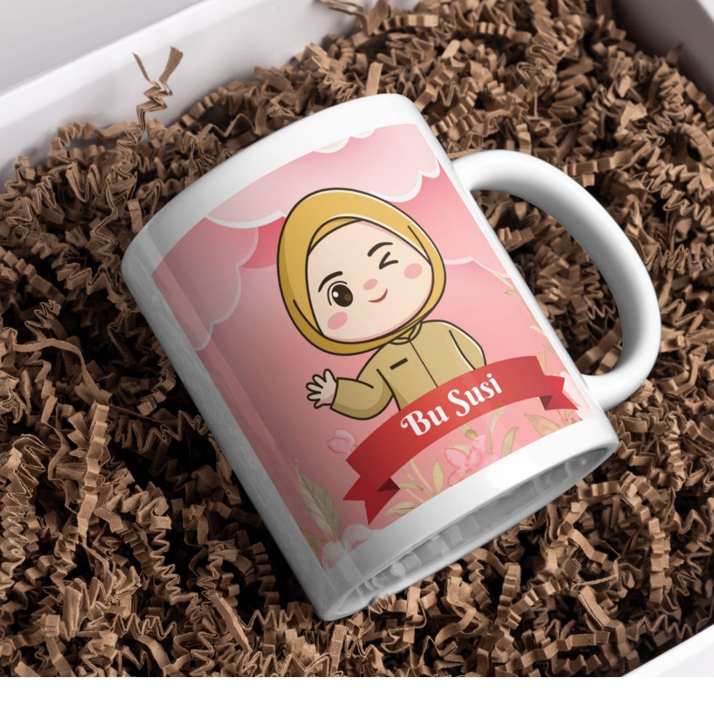 MUG CUSTOM SPECIAL HARI GURU / KADO HARI GURU / SOUVENIR HARI GURU / Mug Custom Tema Guru / Kado Gur