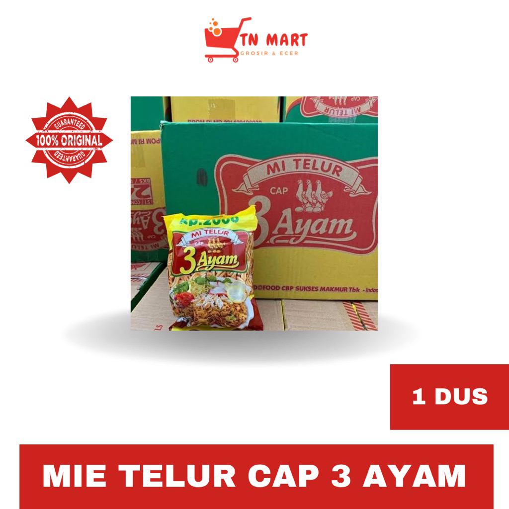 MIE TELUR CAP 3 AYAM 1 DUS