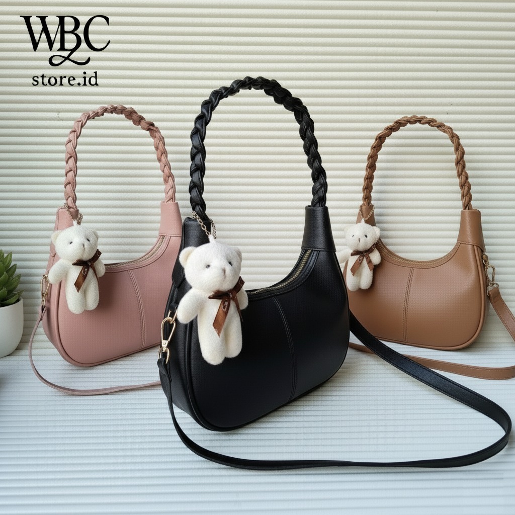 Tas Selempang Wanita Kulit Sintetis Ilunara Tali Kepang
