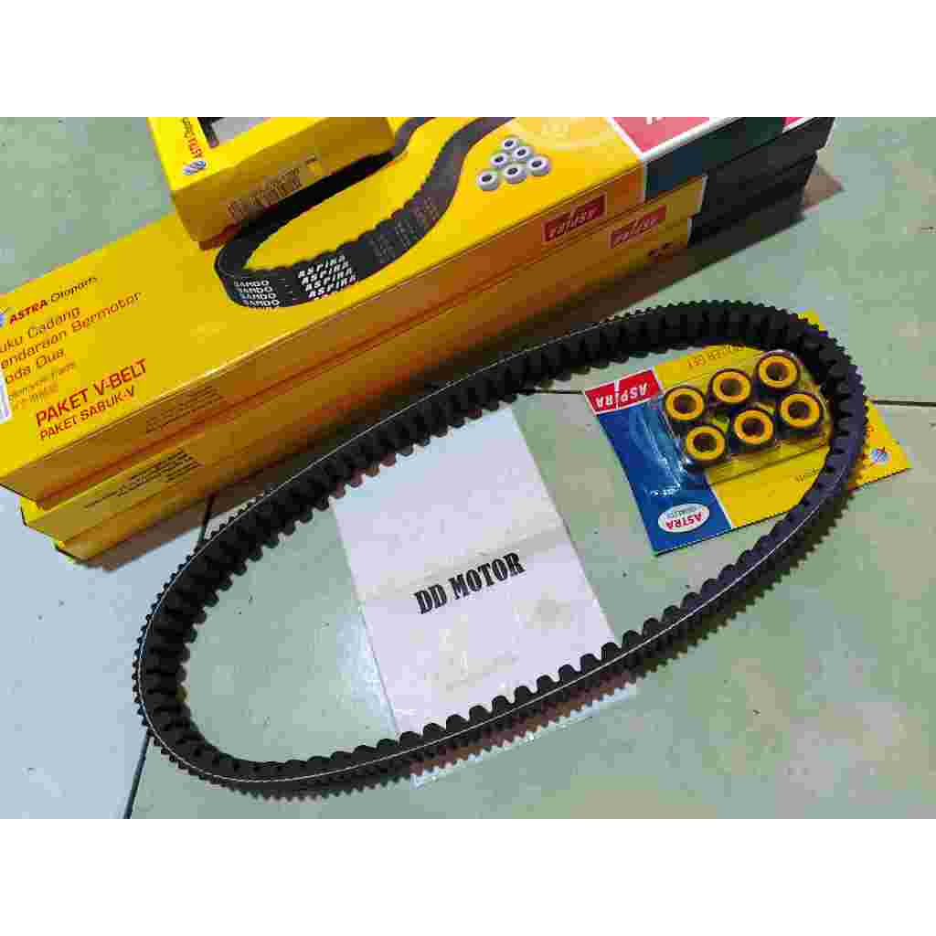 paket tali v belt belting VANBELT FANBELT  roller set honda vario 125 esp K35 ORIGINAL ASPIRA