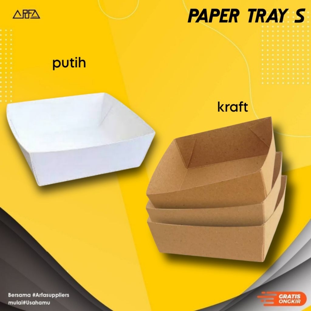 Food Tray Size S - Tray Paper Lunch S isi 50