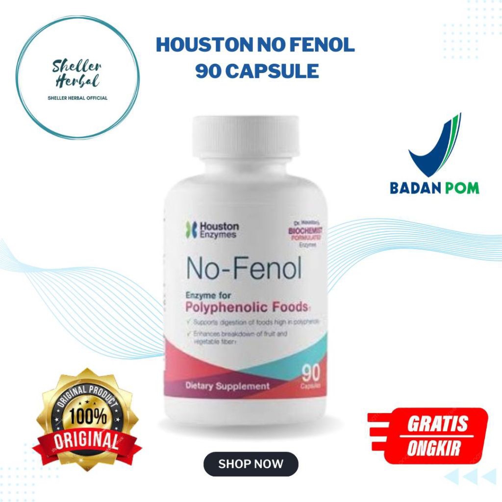 Houston Enzymes No-Fenol Enzyme For polyphenolic Foods - Isi 90 Caps