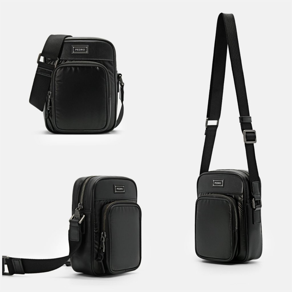 Tas Selempang Mini Pria Pedro Original Casper Crossbody Bag Cowok Laki Laki Man