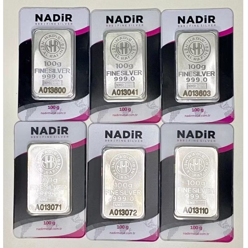 Perak Nadir - Silver Batangan Nadir Berat 100 gram