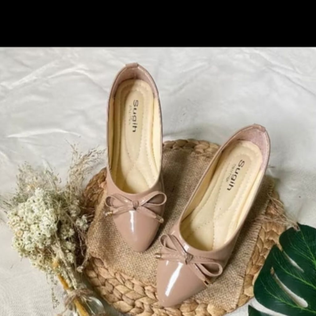 Sepatu Wanita / Flat Shoes Balet Sepatu Dewasa model pita bambu