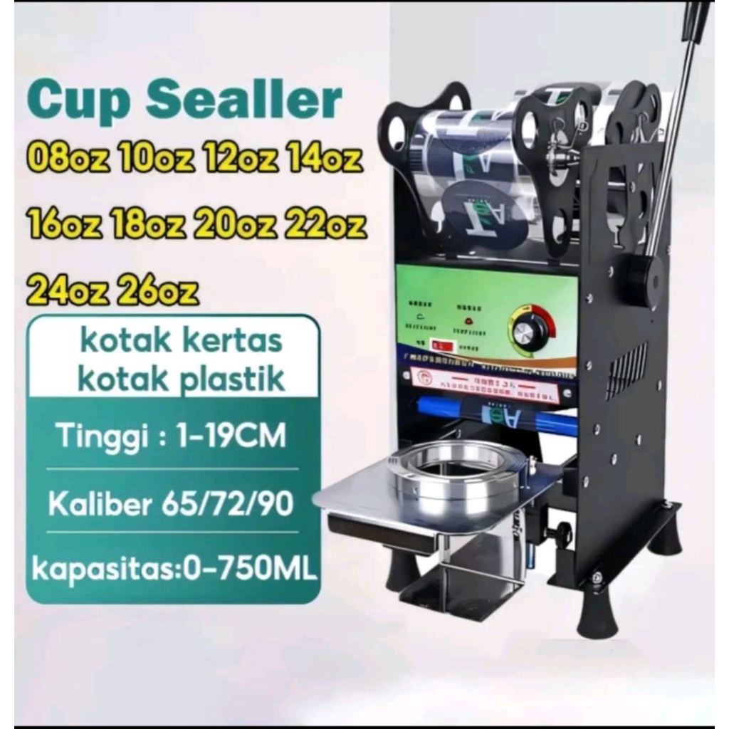 [ PROMO 12.12] Reaim Mesin Cup Sealer, Press Gelas Plastik Otomatis, Sealing Machine Alat Segel Minu