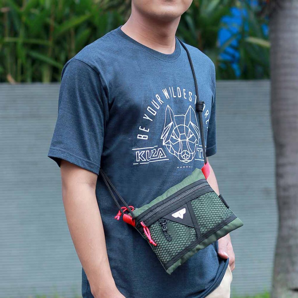 Tas SlingBag Selempang Unisex TH 815 Hijau Army Bag Pria Wanita