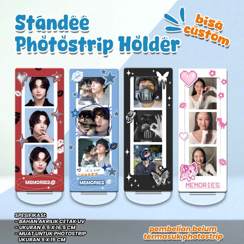 STANDEE PHOTOSTRIP HOLDER AKRILIK CUSTOM - PC Holder Photo strip