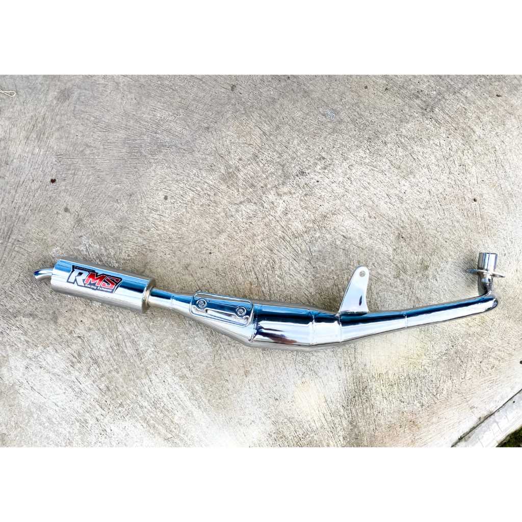 Knalpot bm power jeetcooled rc 100 bahan chrome