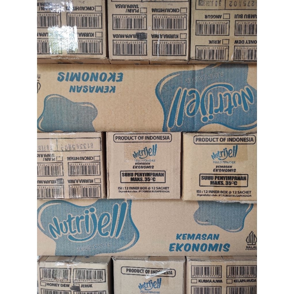 ( HARGA GROSIRAN ) NUTRIJELL 1KARTON, RASA BUAH, CINCAU, KELAPA MUDA