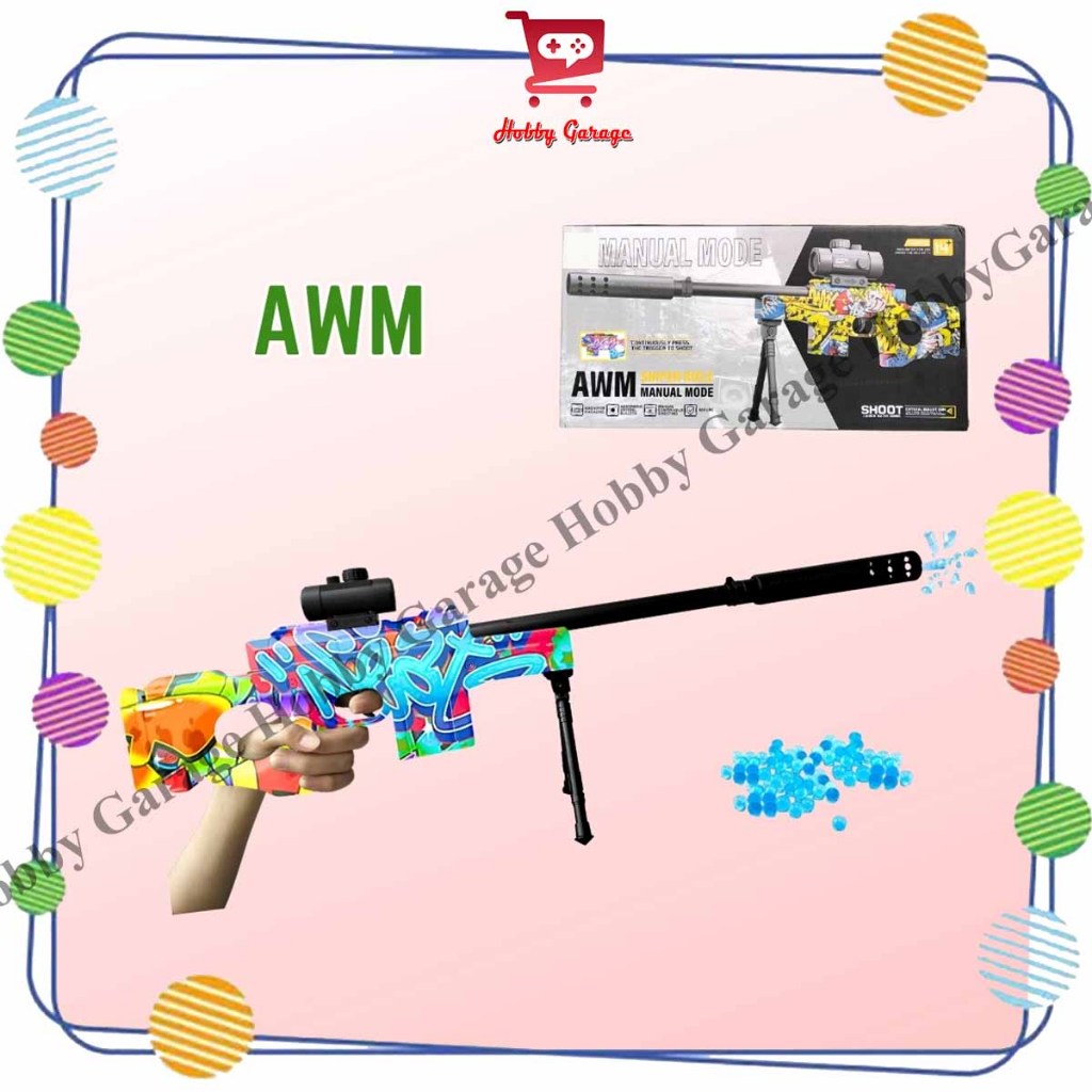 Mainan Tembakan Anak AWM Watergel AWP Gun Water Gel WGG