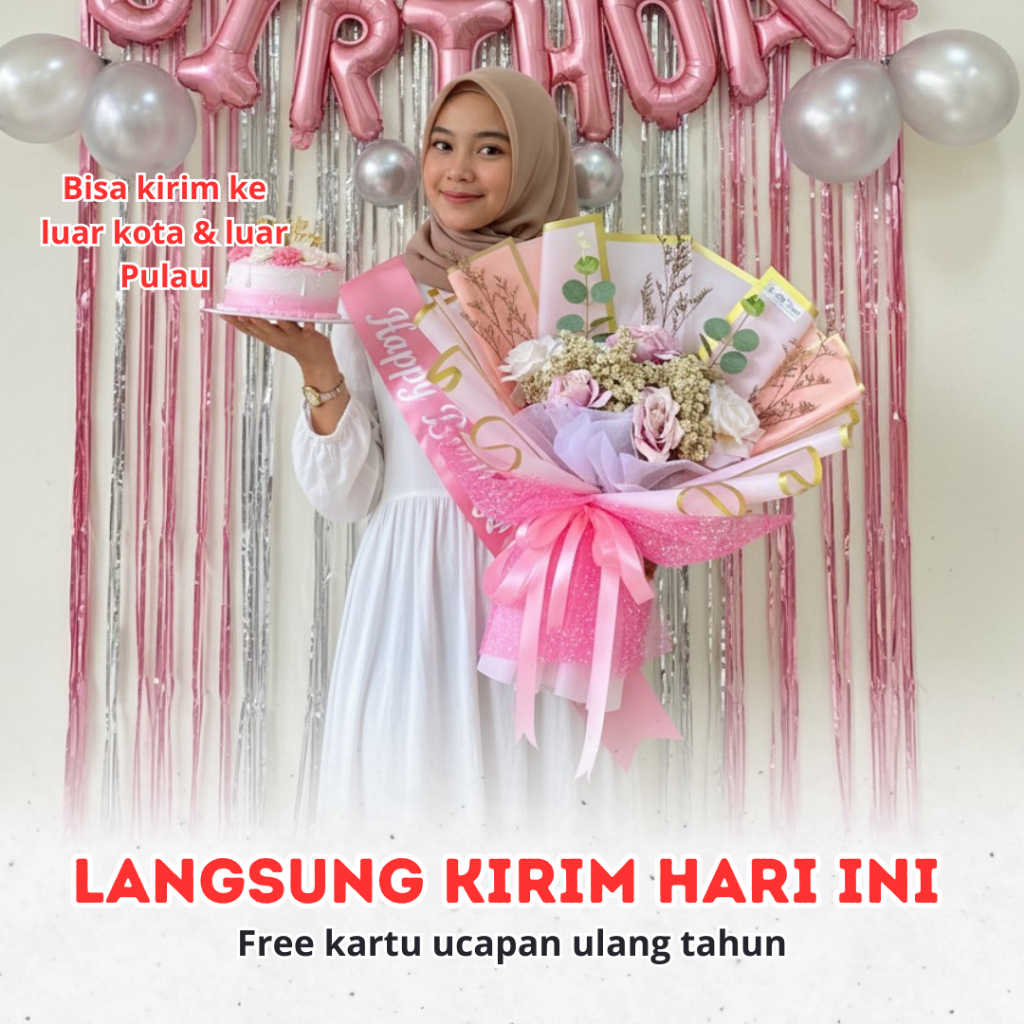 Buket Bucket Bouquet Ulang tahun Birthday Bisa untuk cewek dan cowok Bernadette series