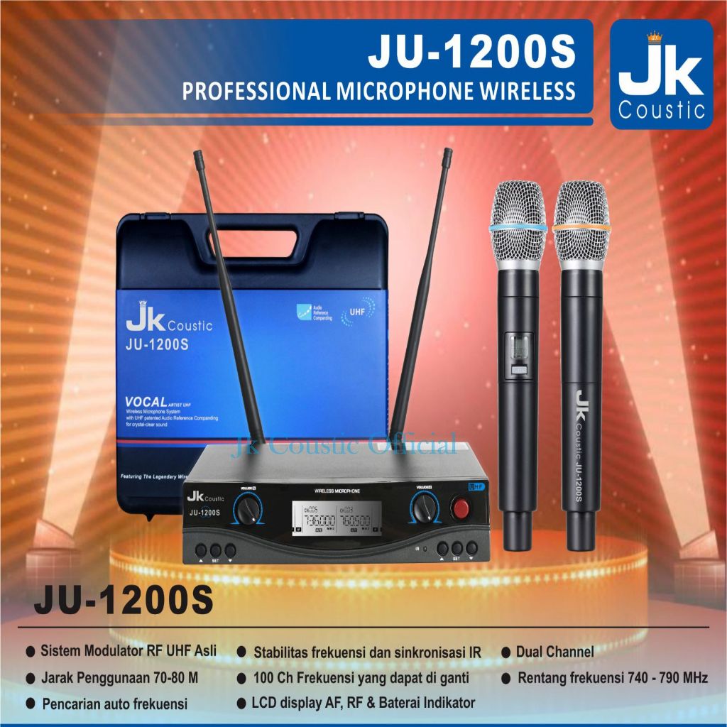 Mic Wireless JU 1200S Jk Coustic JU 1200 S