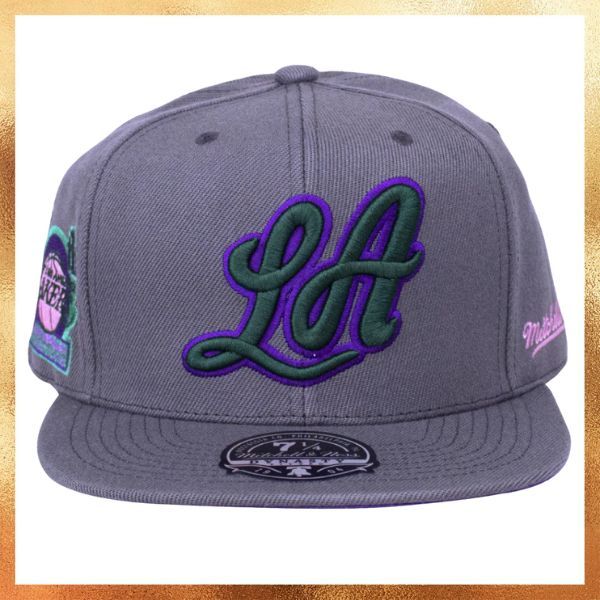 Topi Mitchell and Ness LA Lakers 50th Anniv Patch HWC Grey  Original