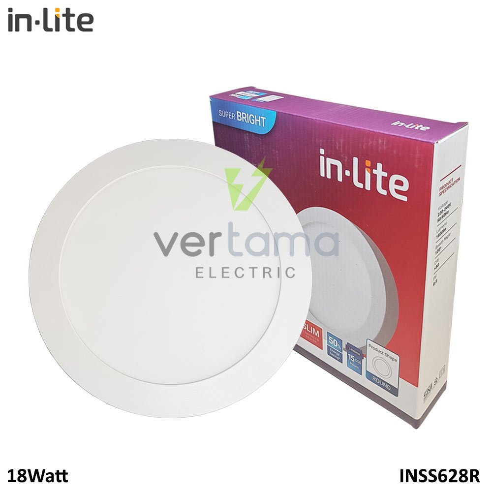 Inlite Lampu Downlight LED Panel Inlite OB Outbow Bulat INSS628R 18W 18Watt