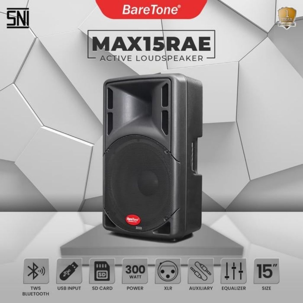 [ Sepasang 2 Box ] Speaker Aktif Baretone MAX15RAE MAX 15RAE Original 15inchi 15in 300 Watt High Qua