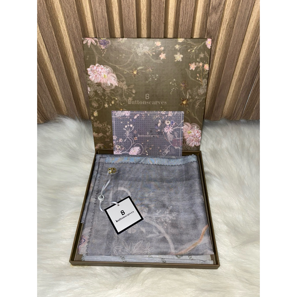 Buttonscarves Sofya Square Series Voal Original Poppy Voal - Hijab Segi Empat Premium by