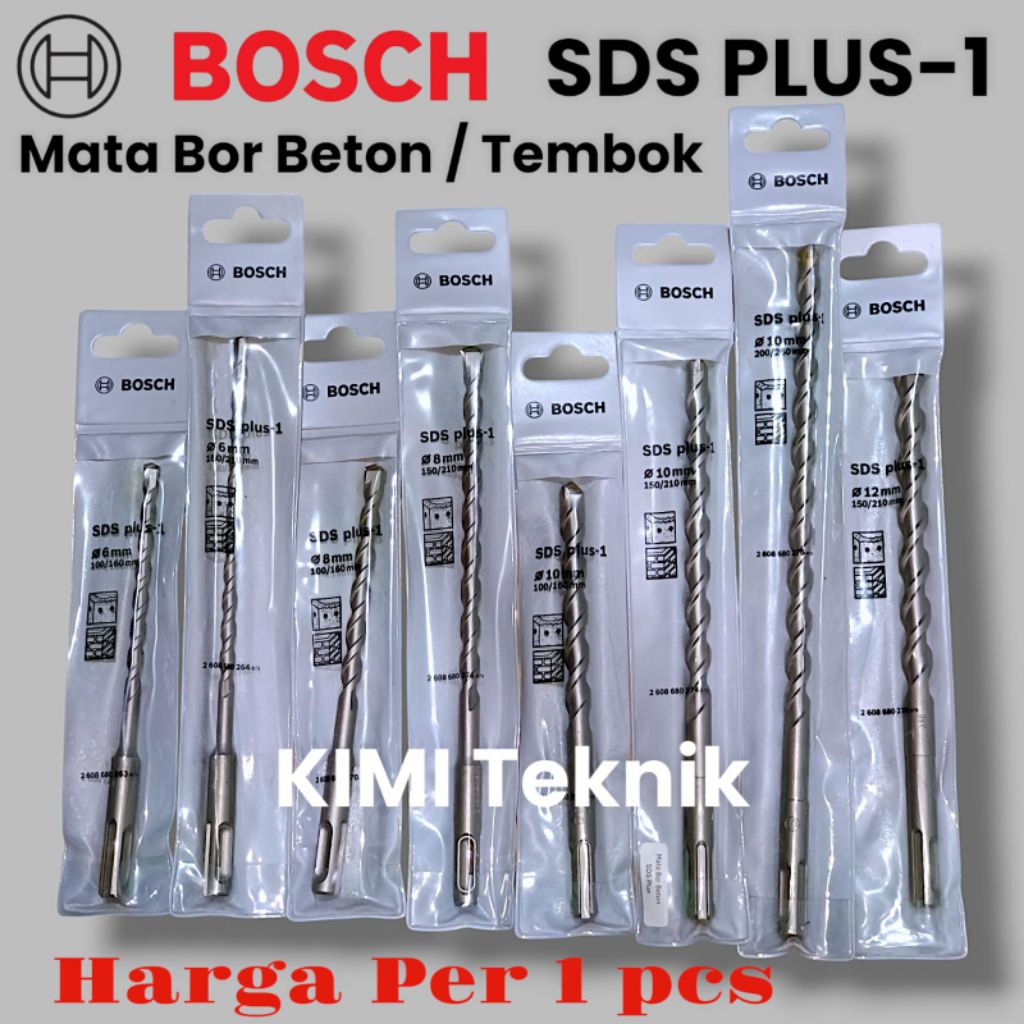BOSCH MATA BOR BETON TEMBOK SDS PLUS-1 6mm 8mm 10mm 12mm Original Bosch