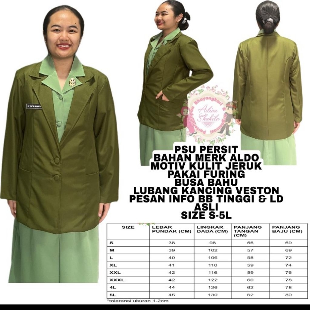 JAS PSU PERSIT BAHAN PUSAT / ALDO BRUE SUDAH JAHIT