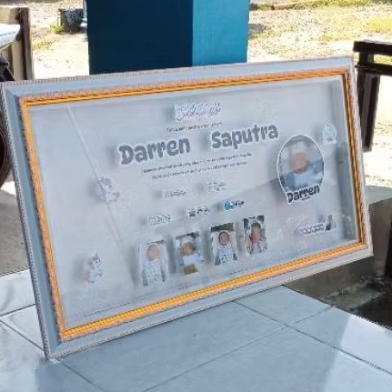 PROMO NAMA BAYI 3D 40X70CM + LAMPU LED