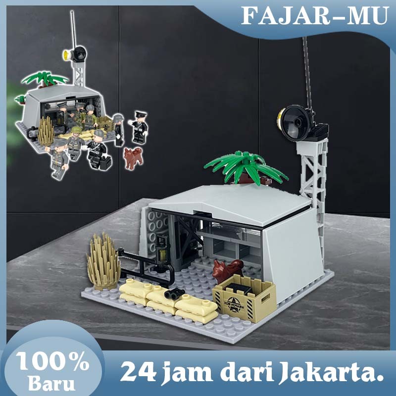 1Set Mainan Militer Diorama Pos Komando / Mainan Tentara Mini / Mainan Militer