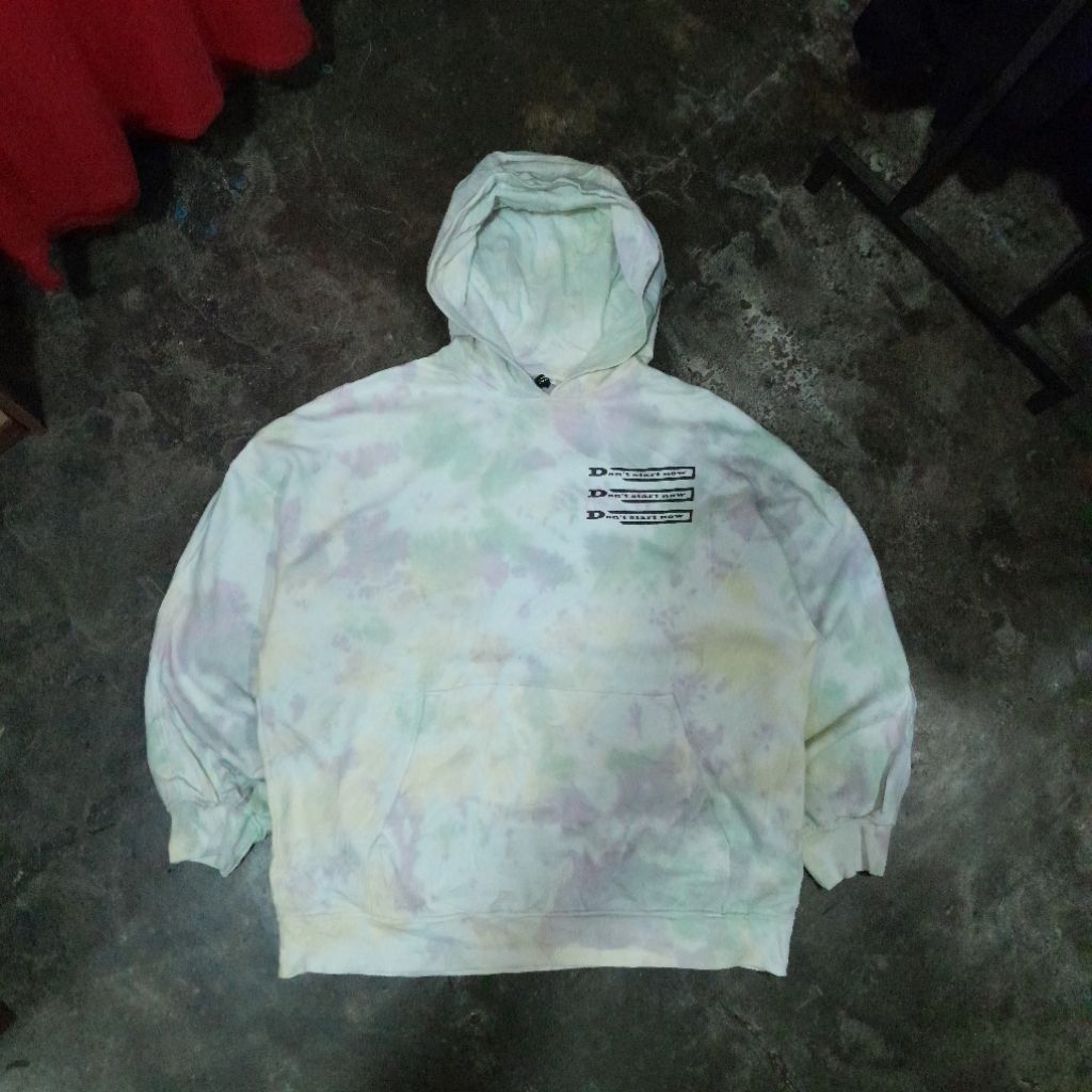 H&M X DUA LIPA 'DON'T START NOW' TIE DYE HOODIE