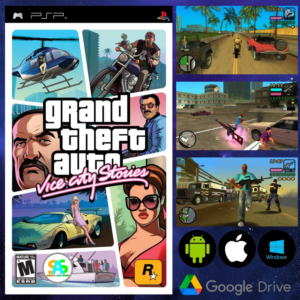 GTA VICE CITY STORIES PSP GAME MAINKAN DI PC | ANDROID | IOS
