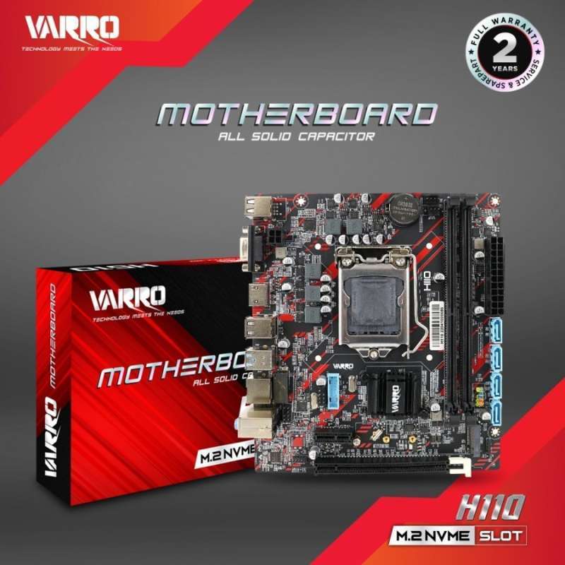Motherboard Varro H110 M.2 Nvme & M.2 Sata Socket Intel LGA 1151