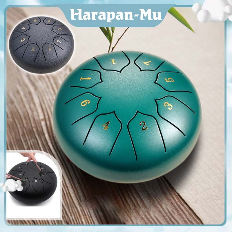 12 Nada Handpan Drum / 6in Tongue Drum Kong Ling / Steel Tongue Drum