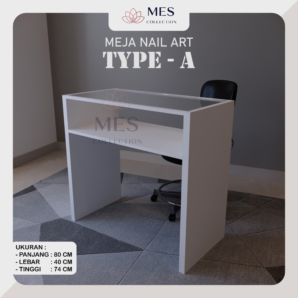 MES COLLECTION - Meja Nail Art TYPE-A, Nail Art Desk, Meja Manicure, Meja Nail Art, Meja Kuku