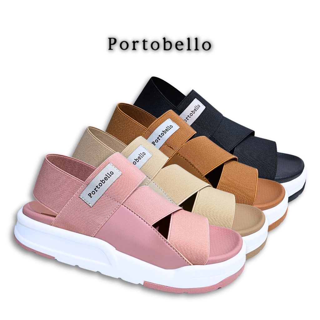 Portobello Size 36 - 41 Sepatu Sandal Wanita Elastis Webbing | PA62051