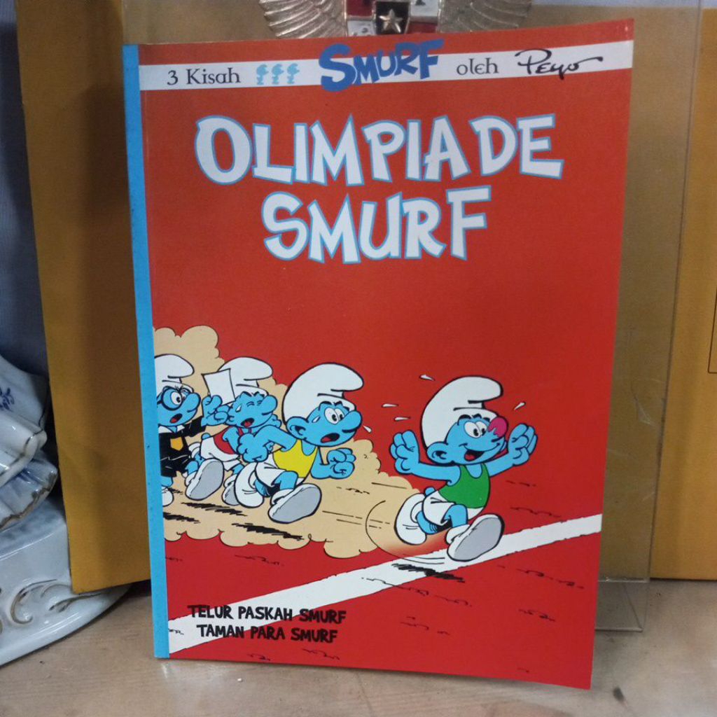 komik , kisah smurf , olimpiade smurf ,telur paskah smurf