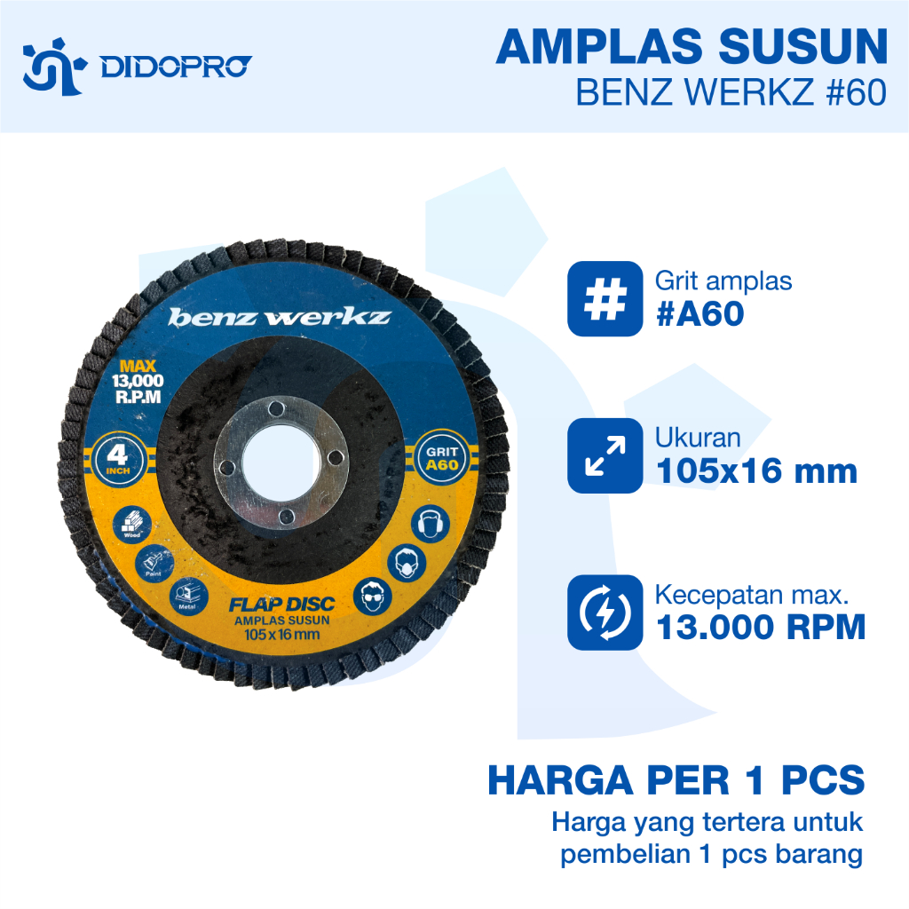 Amplas Susun 4" Mata gerinda amplas Berkualitas