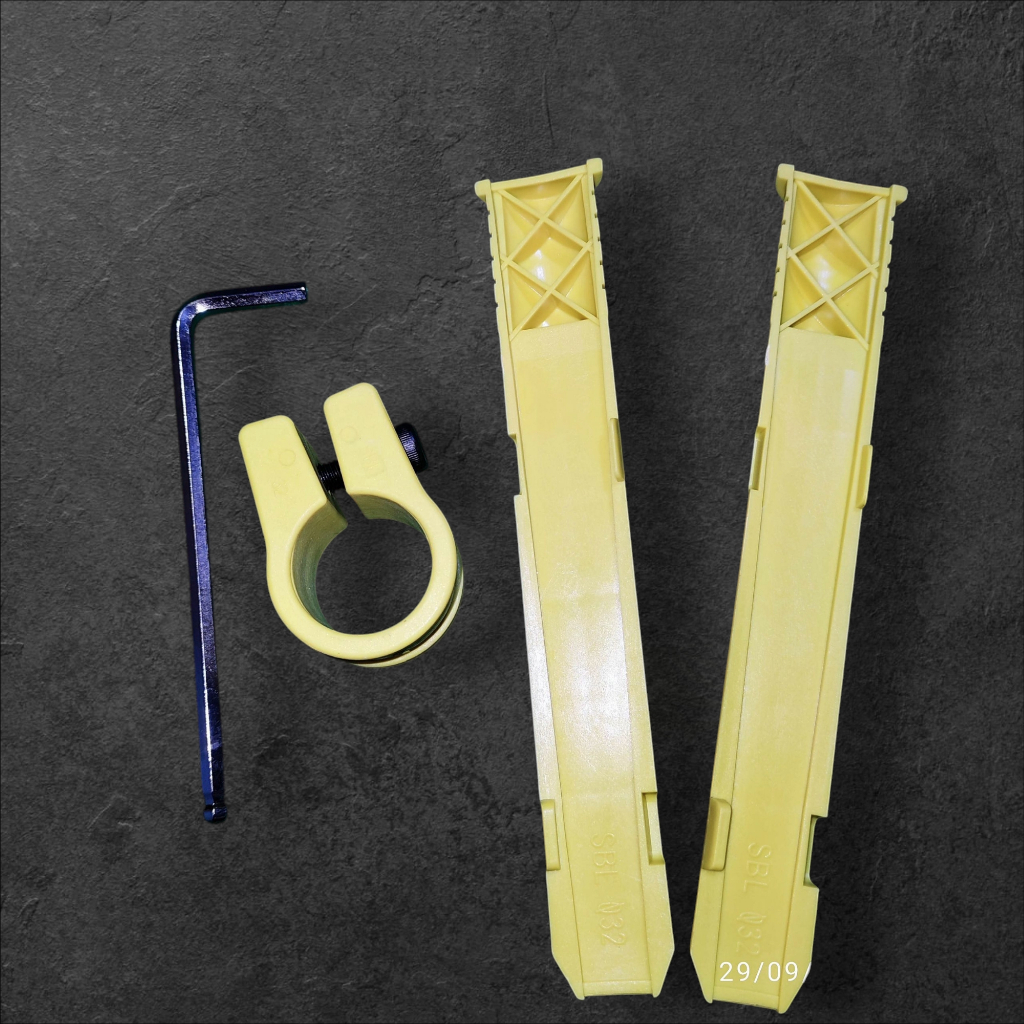 klem satu set pengikat egek ke pipa gala sawit dari SBL untuk semua egrek tangkai panjang