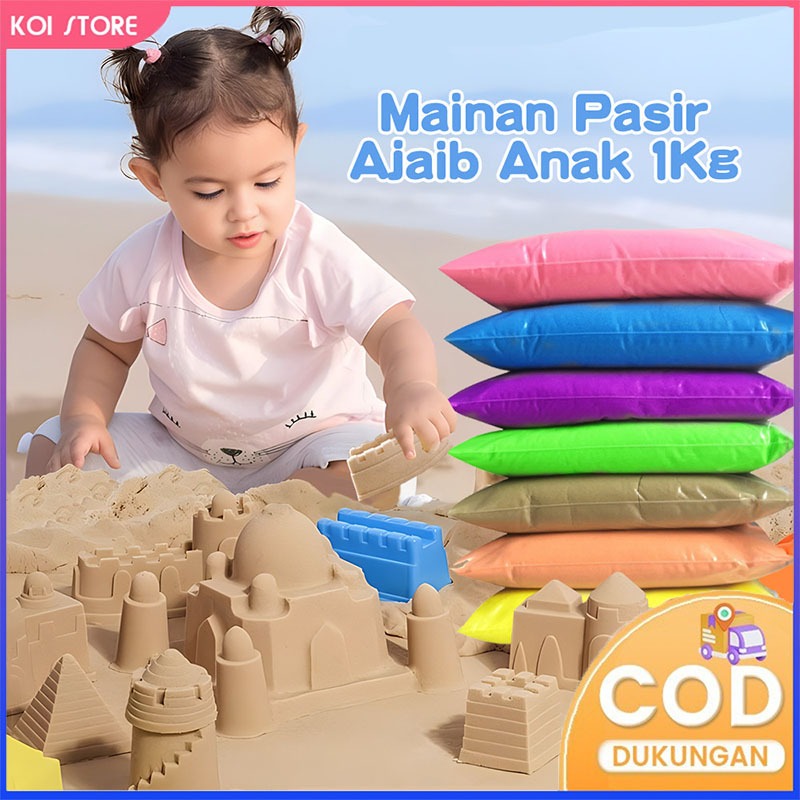 Mainan PasirAjaib Anak 1kg Mainan Pasir Impor Murah