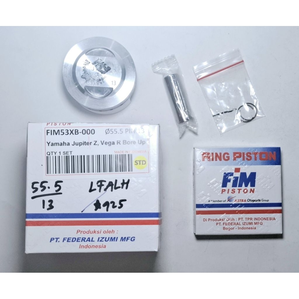 Piston kit /Seher Fim Jupiter z ,Vega r ukuran 55,5 pen 13