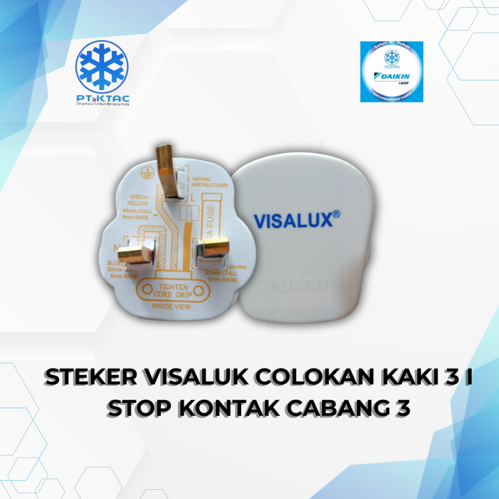 STEKER VISALUK COLOKAN KAKI 3 I STOP KONTAK CABANG 3