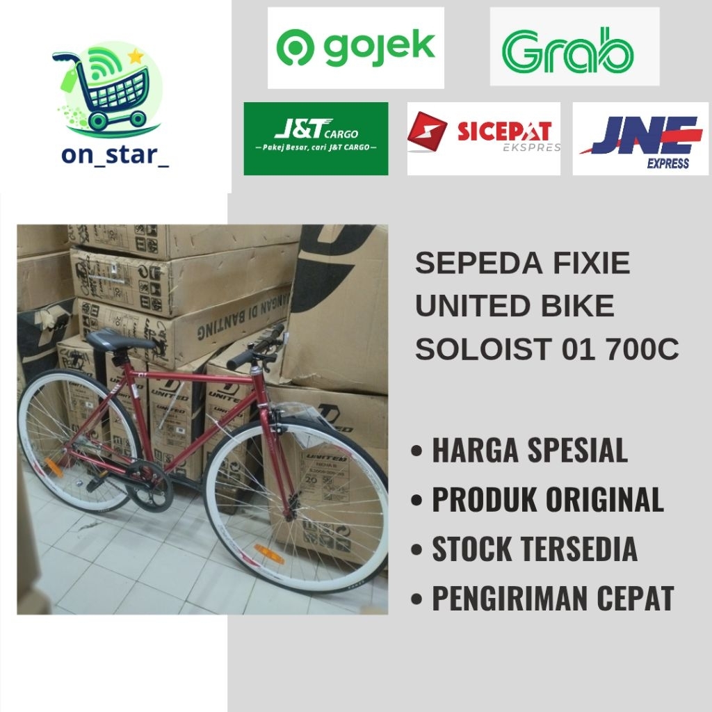 SEPEDA FIXIE UNITED SOLOIST 01 700C /SEPEDA UNITED FIXIE SOLOIST