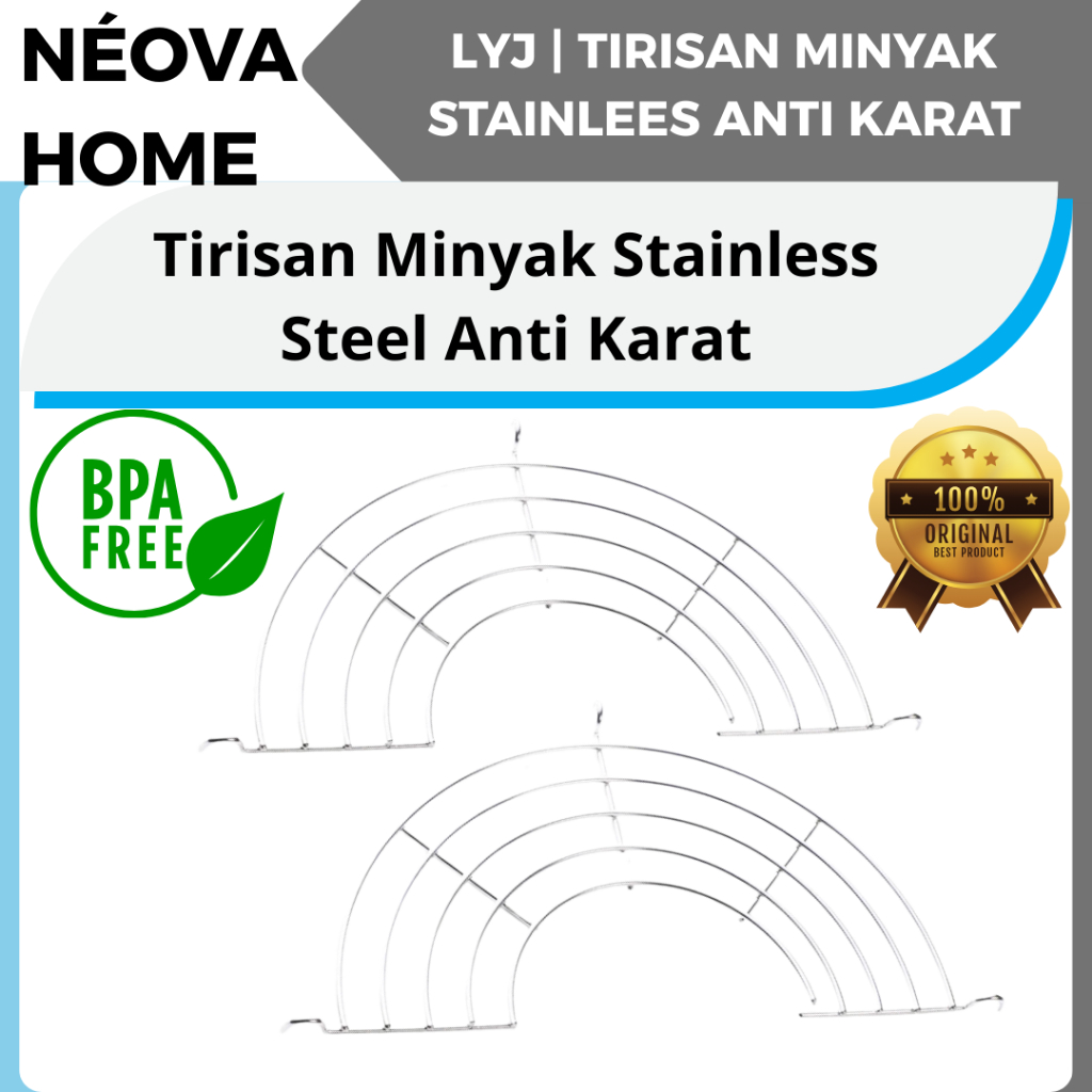Tirisan Minyak Saringan Minyak Stainless Steel Anti Karat | Alat Peniris Gorengan LYJ