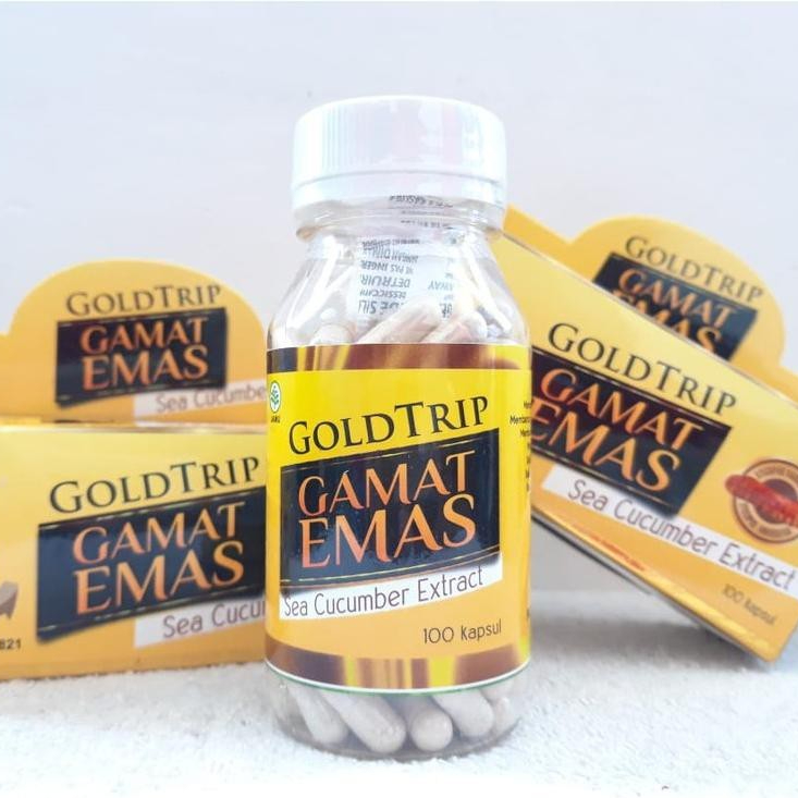 Gamat Emas Gold Trip Kapsul Jelly Gamat Emas Goldtrip / Goldtrip 100 dan 60 Kapsul Jelly Gamat Emas 