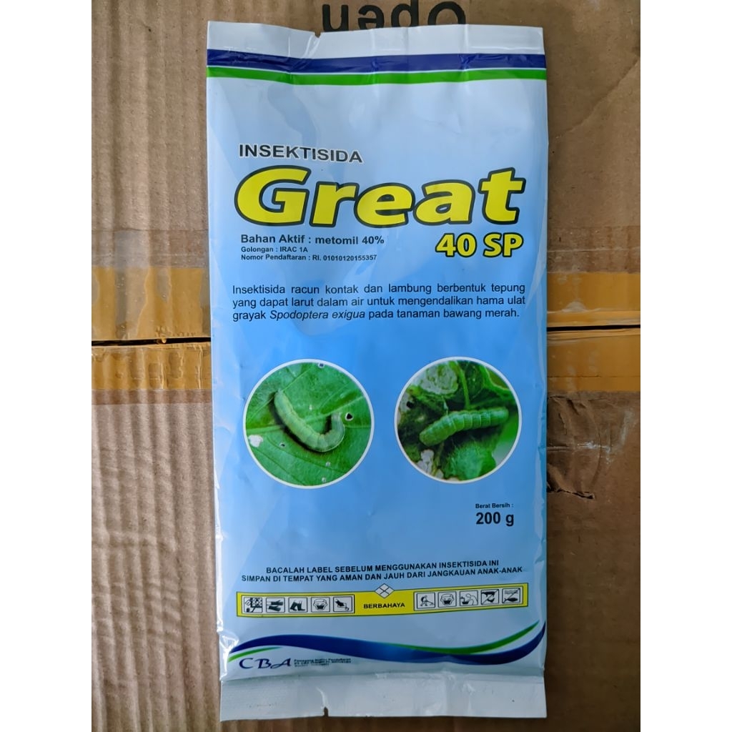 INSEKTISIDA GREAT 40SP 200 GRAM RACUN HAMA ULAT RACUN KONTAK LAMBUNG ULAT DANGKE DANKE LANET LANNATE