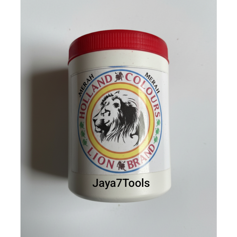 BUBUK OKER/Oker Bubuk Holland Lion Brand Warna Merah/Bubuk Oker Warna Merah Cap Singa