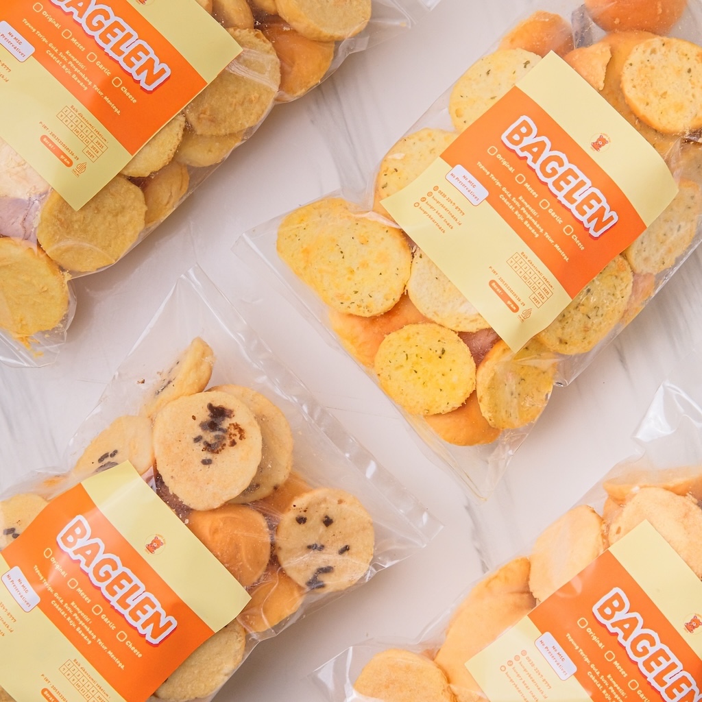 Bagelen 200 gr - Hungry Bear Snack - enak, renyah, asin, manis, jadul - keju, ori, meses, garlic - c